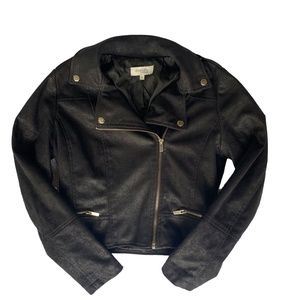 Charlotte Rouse Biker Jacket Size Small Black